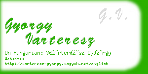 gyorgy varteresz business card